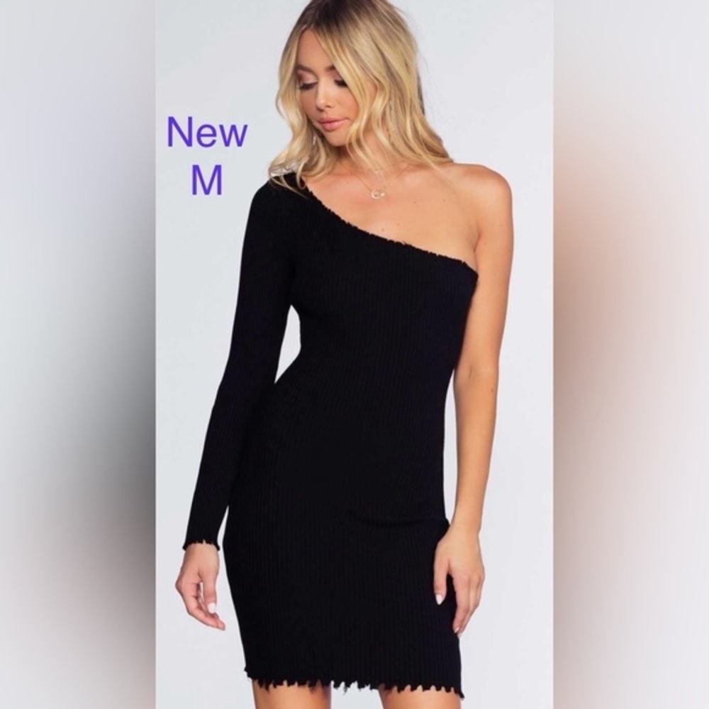 Women's ribbed black dress, New